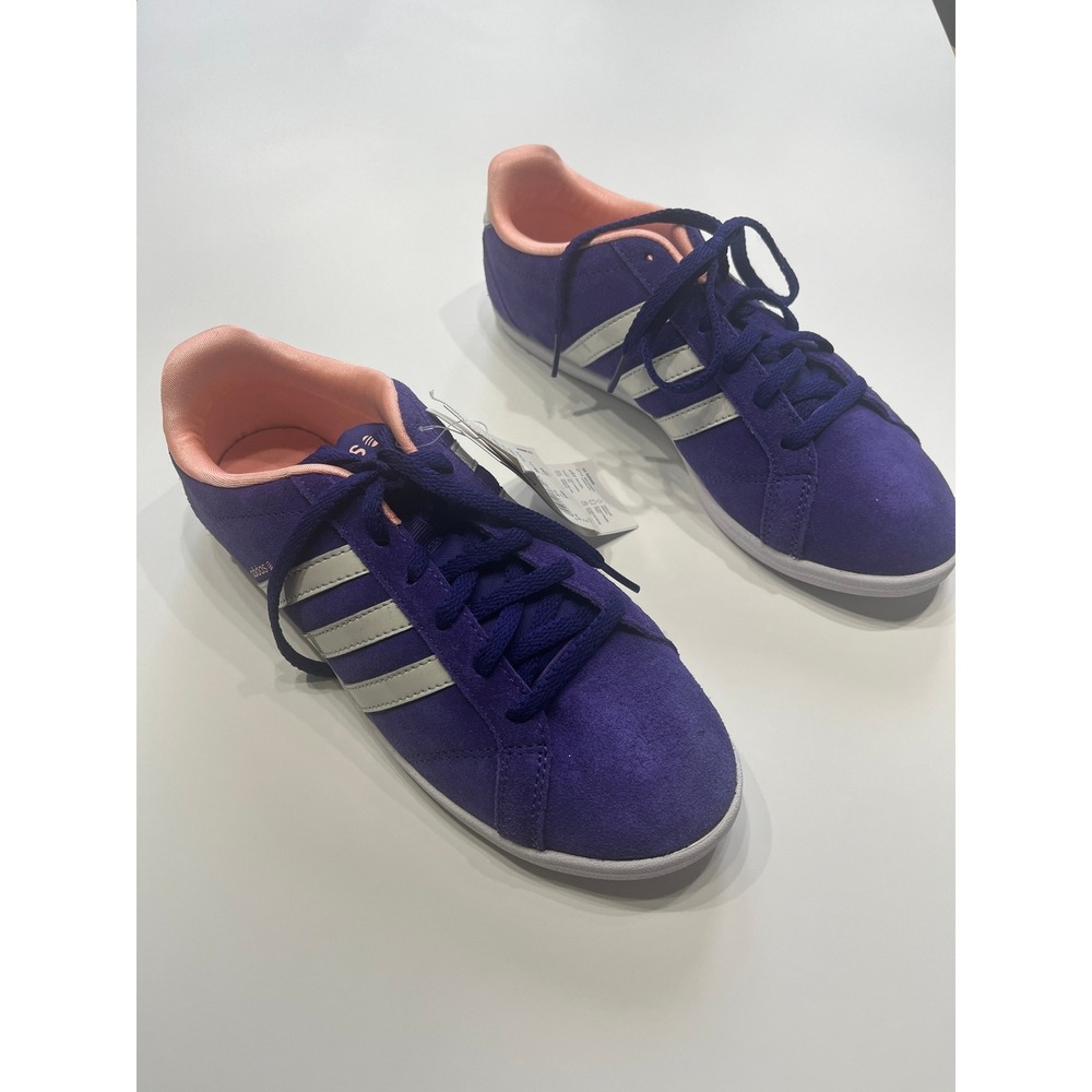 Adidas Neo Coneo QT Purple Silver Peach Low Top Sneakers F37909 Womens 7 NEW